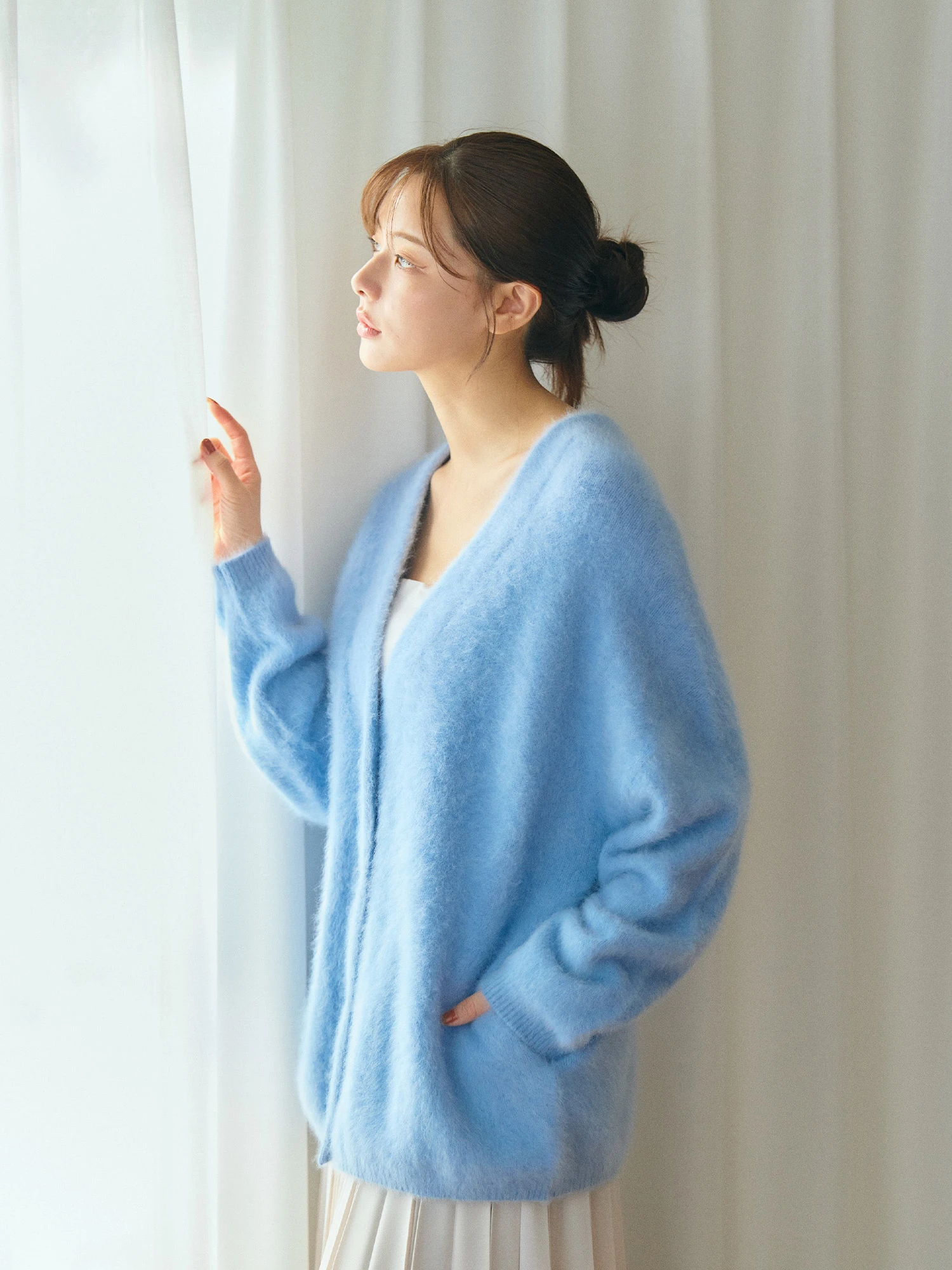 PREMIUM FOX×CASHMERE Vネックカーデ | レディースファッション通販の