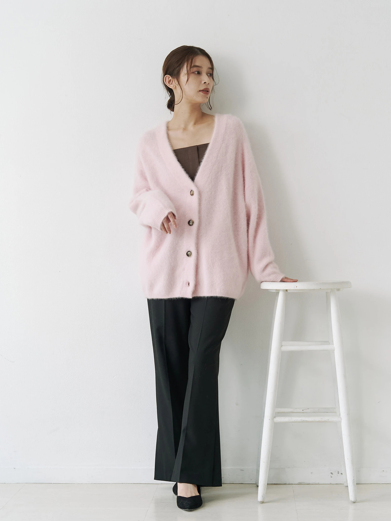 PREMIUM FOX×CASHMERE Vネックカーデ | レディースファッション通販の