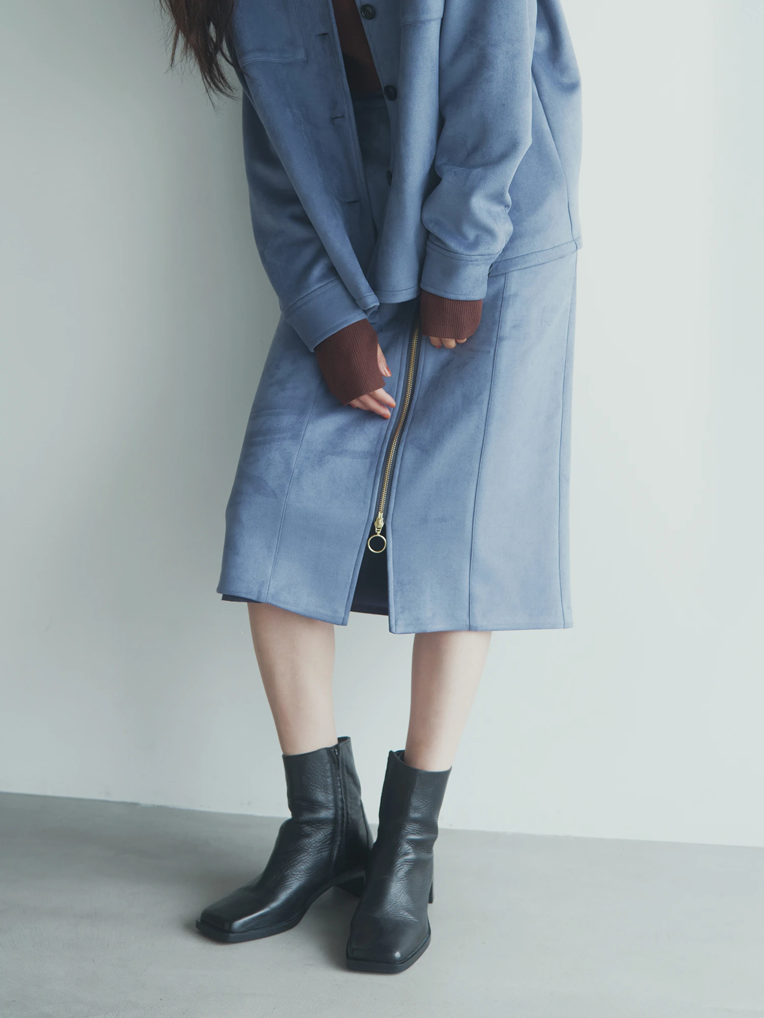新品　TONAL トーナル　ニットスカート　フレアスカート　マーメイドスカート TONAL（トーナル）の「サテンフレアマーメイドスカート