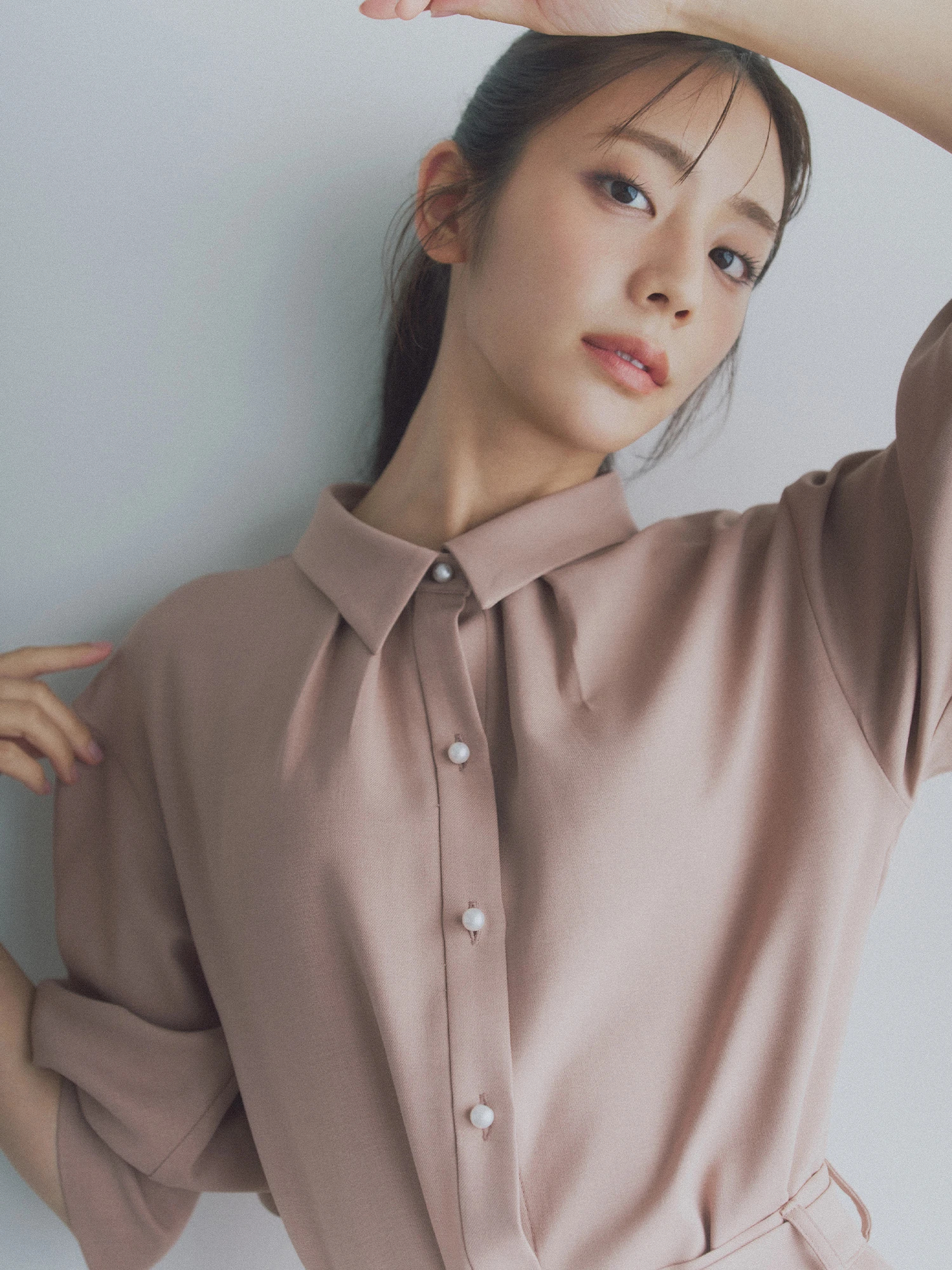 TONAL トーナル✨JQフリルチュニックブラウス　オフホワイト　38 トーナル TONAL フラワーJQボリュームブラウス （ピンク