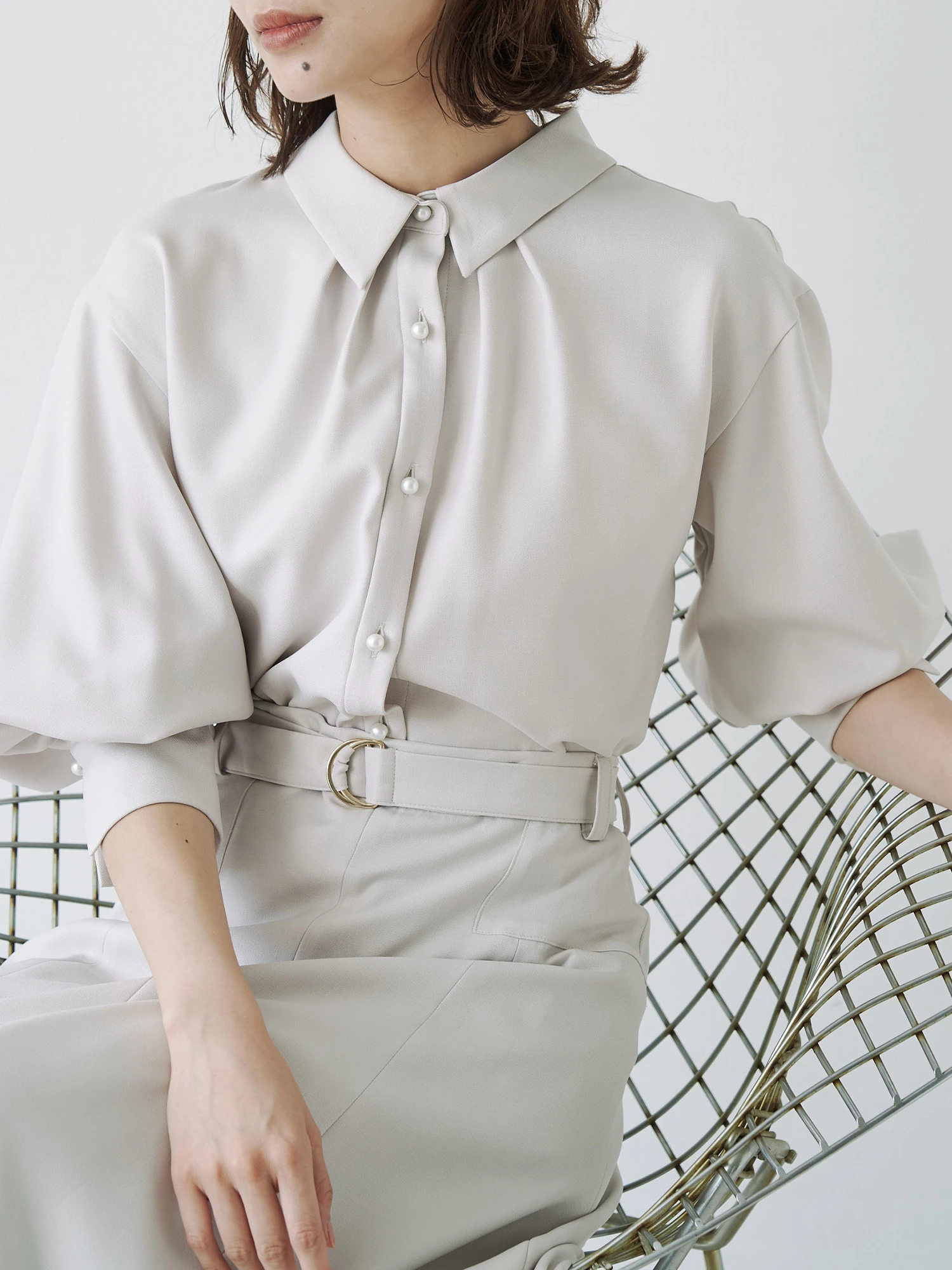貴島明日香コラボ】マルチセットパール釦シャツ | レディース