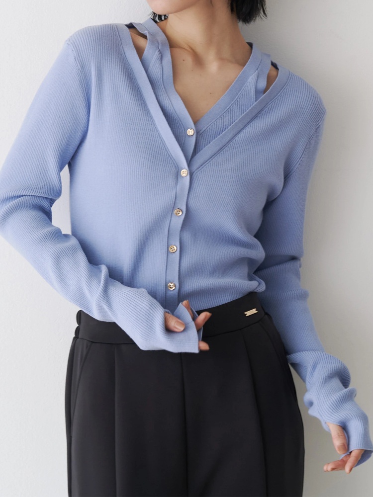 レイヤードリブニット | レディースファッション通販のTONAL（トーナル  