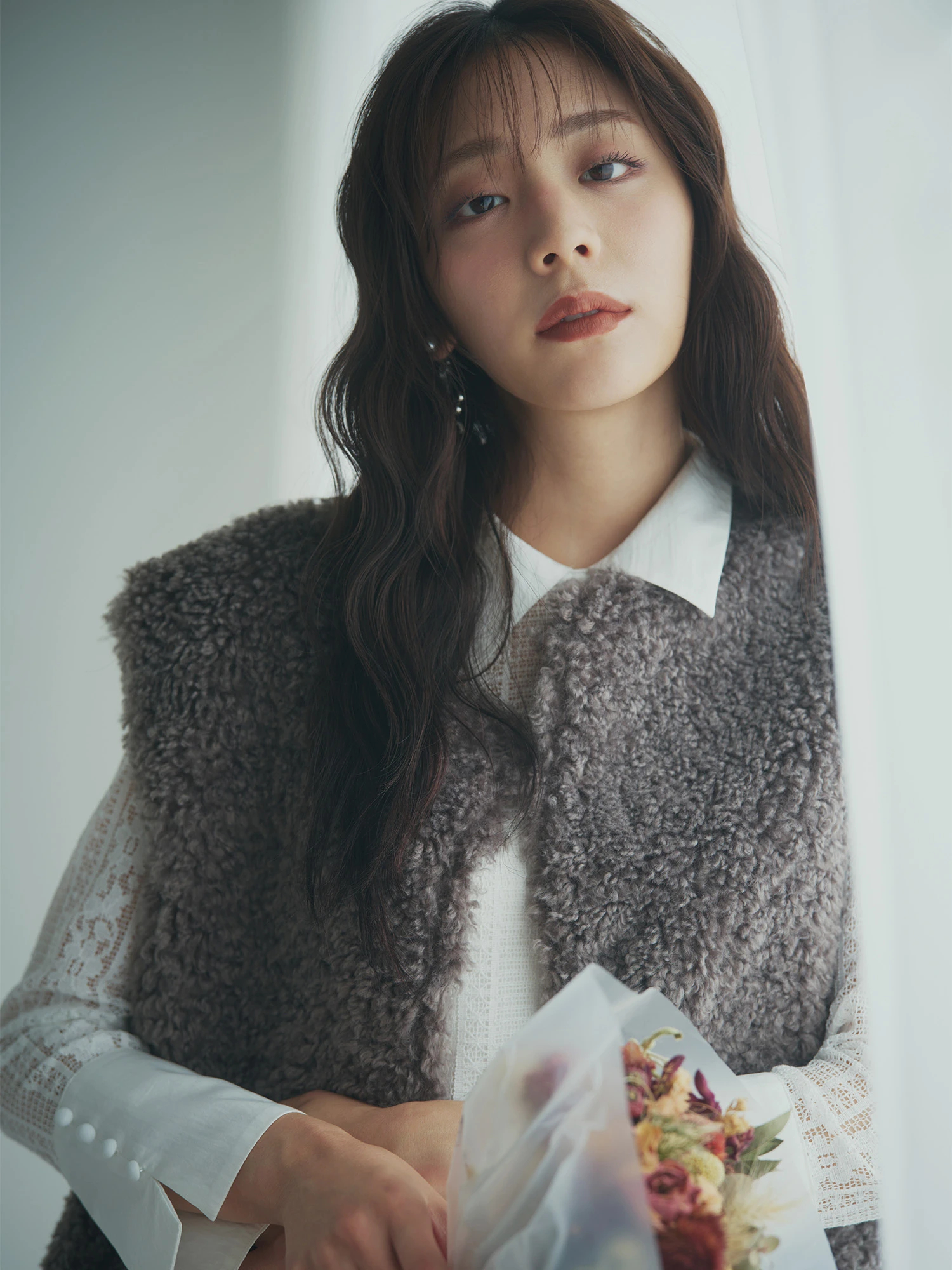 フェイクムートンリバーシブルジレ | レディースファッション通販の