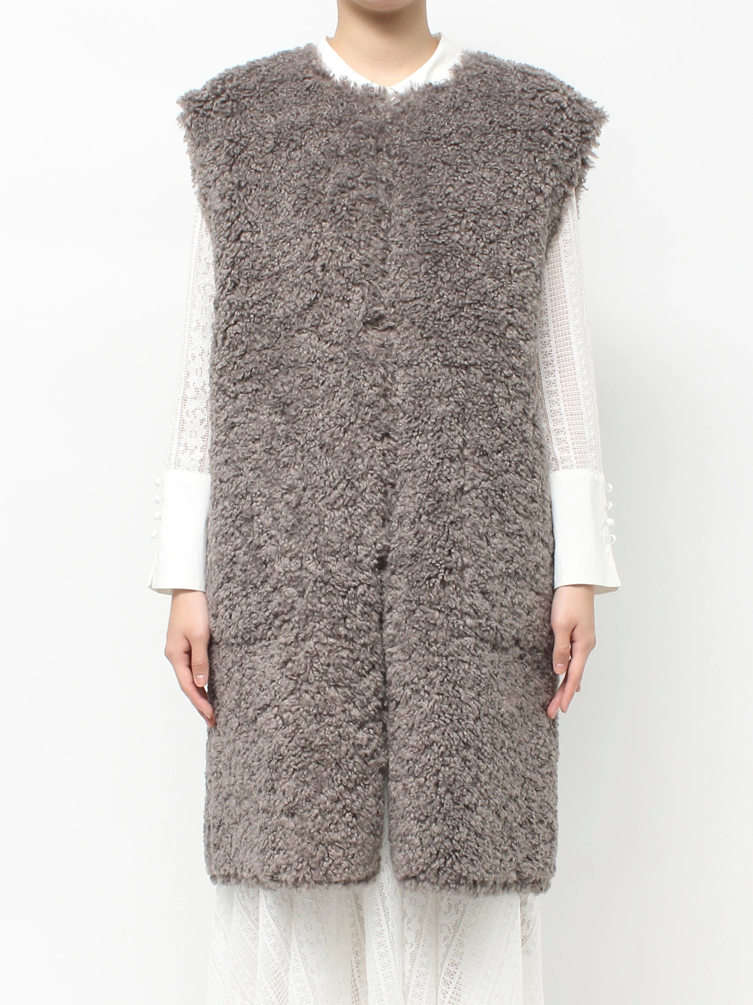 フェイクムートンリバーシブルジレ | レディースファッション通販の