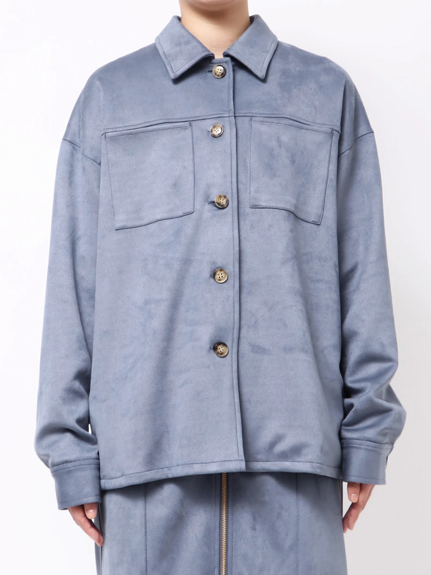 フェイクスエードシャツジャケット | レディースファッション通販の