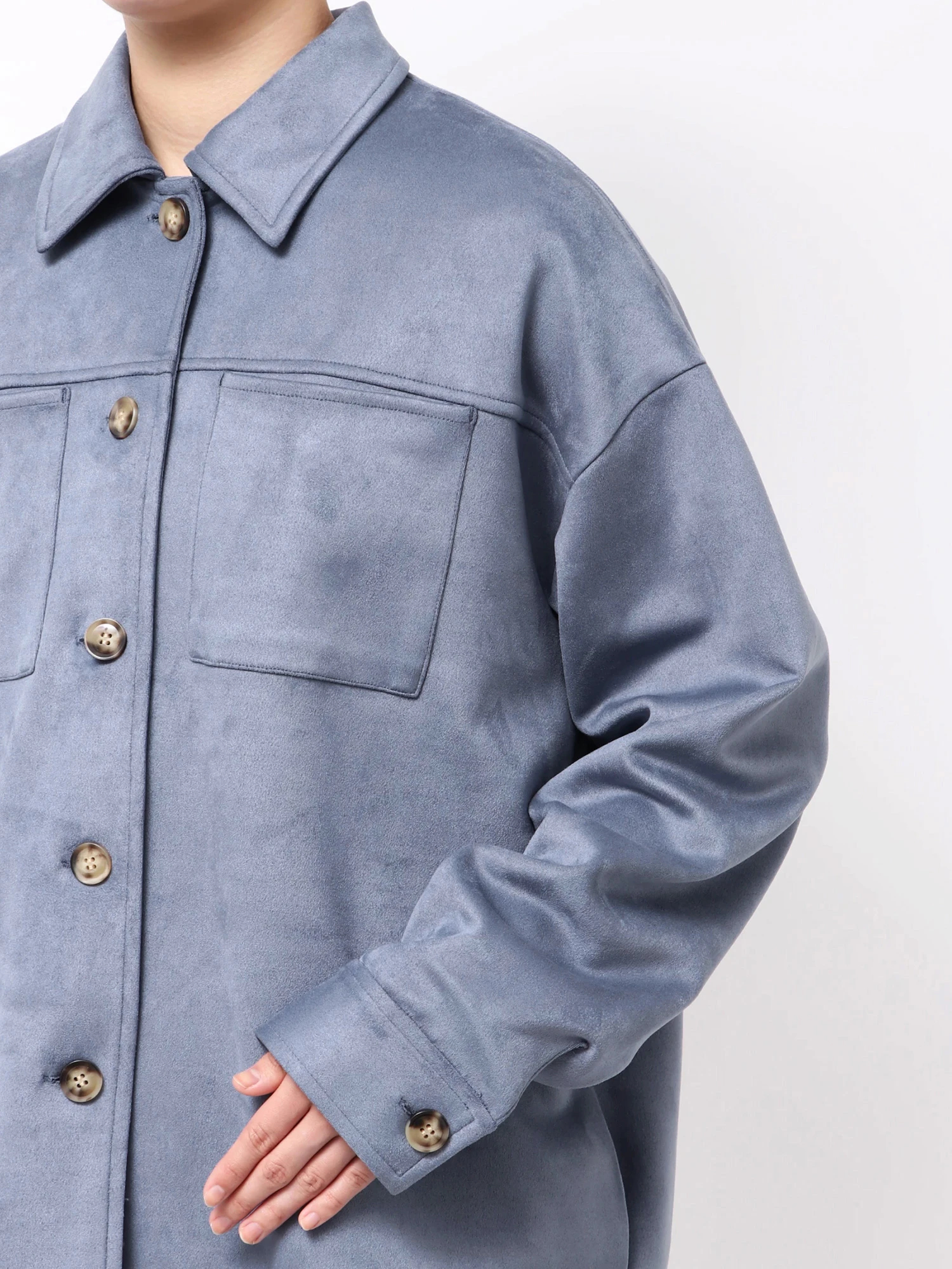 フェイクスエードシャツジャケット | レディースファッション通販の