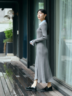 TONAL(トーナル) |【POLOBCS】シャツドッキングニットワンピース