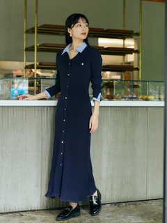 TONAL(トーナル) |【POLOBCS】シャツドッキングニットワンピース