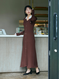 TONAL(トーナル) |【POLOBCS】シャツドッキングニットワンピース
