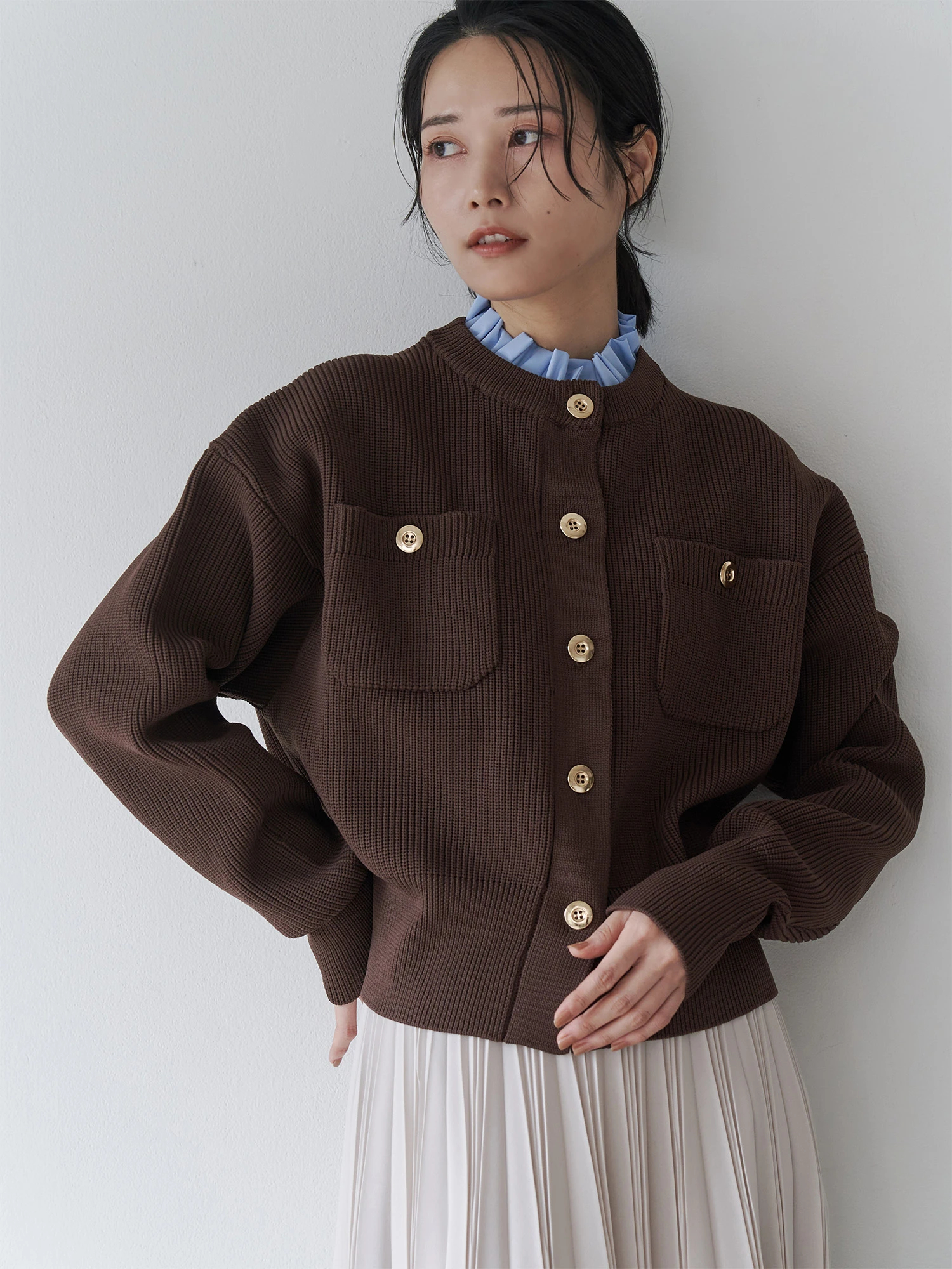 TONAL トーナル　セミフレアロングコート　モカ 楽天市場】トーナル TONAL ビックラペル2WAYロングコート （モカ