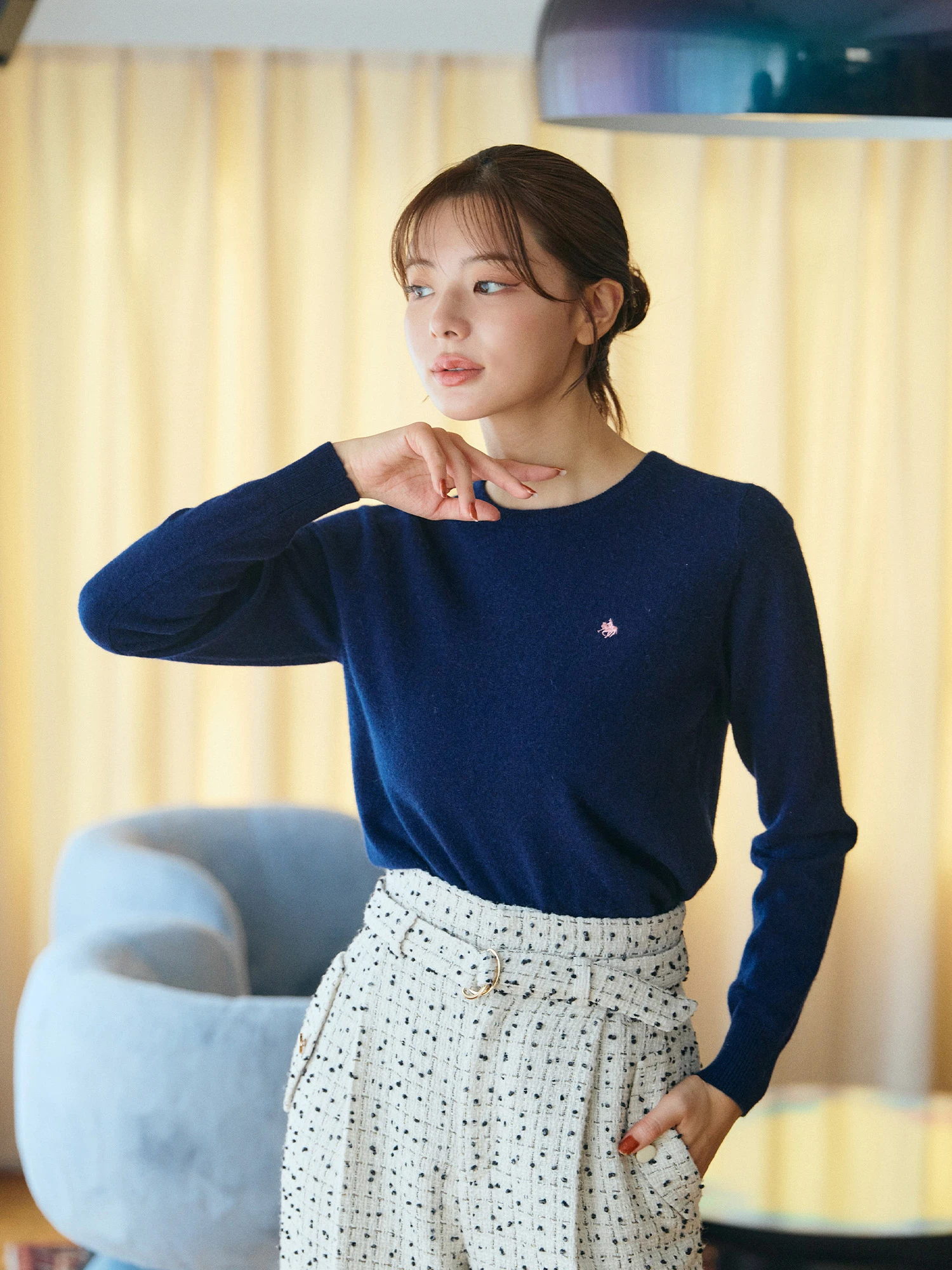 POLOBCSコラボ】カシミヤ100クルーネックニット | レディース