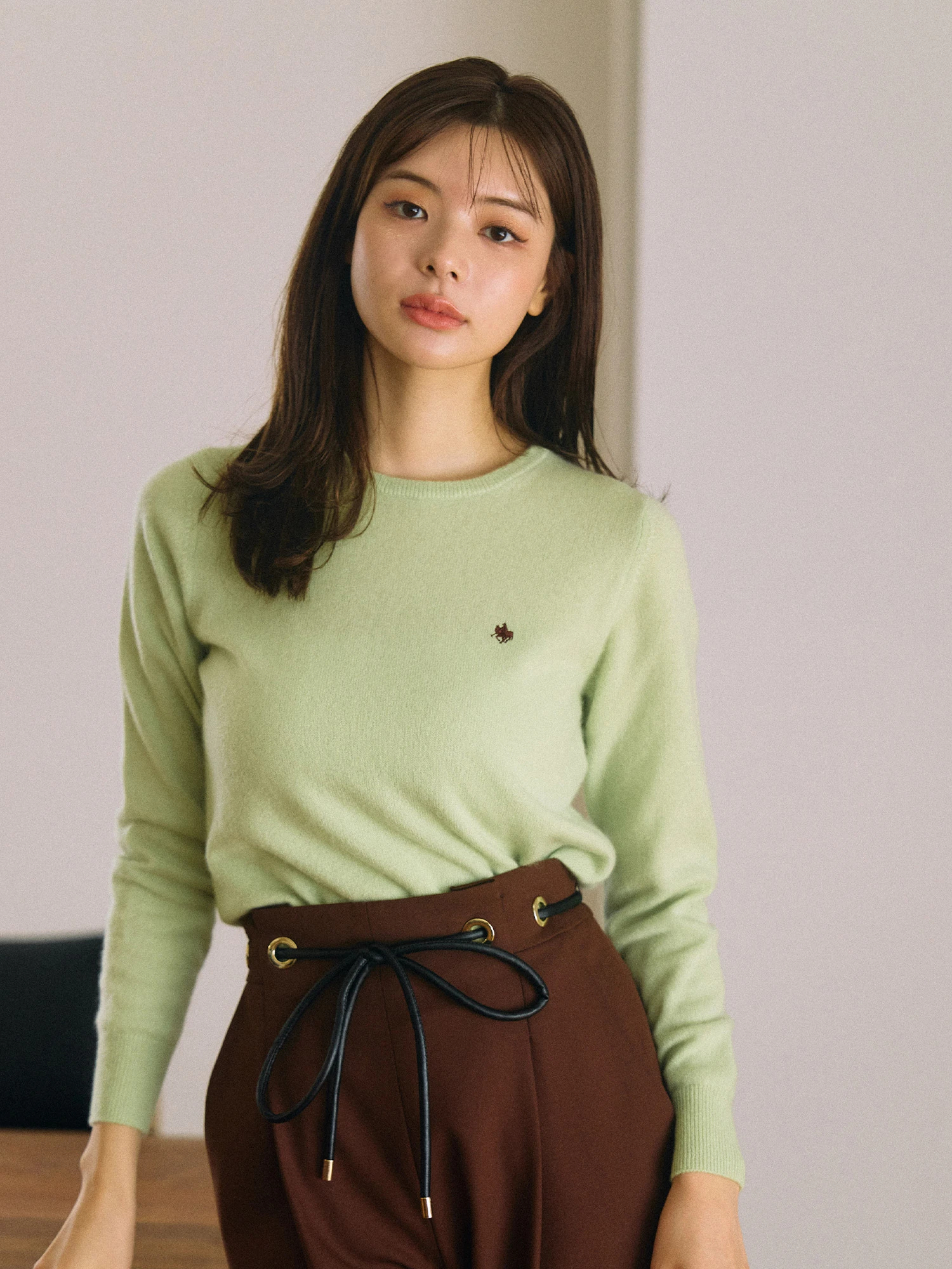 POLOBCSコラボ】カシミヤ100クルーネックニット | レディース