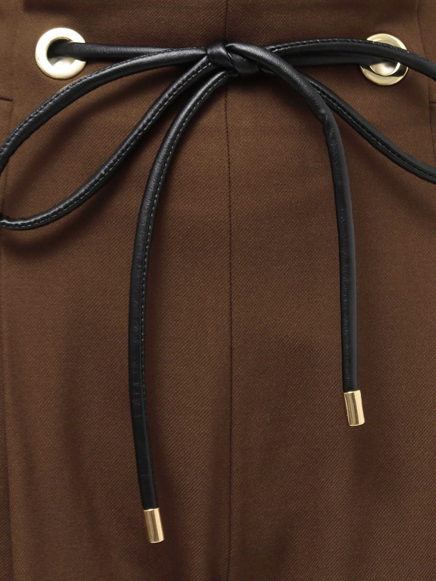 154　まゆみ ウォームツイルハトメベルトワイドパンツ | レディースファッション