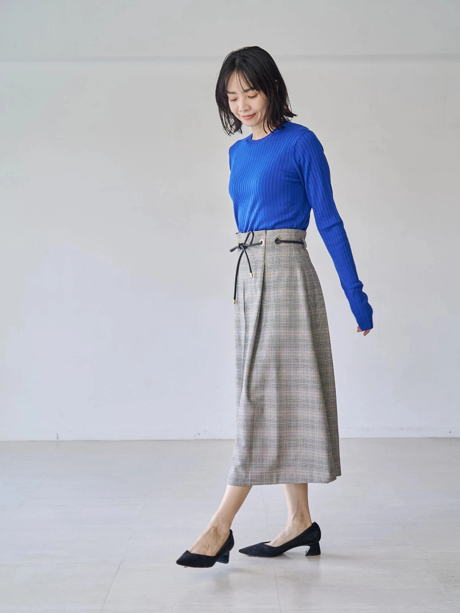 ウォームツイルハトメベルトタックフレアスカート | レディース