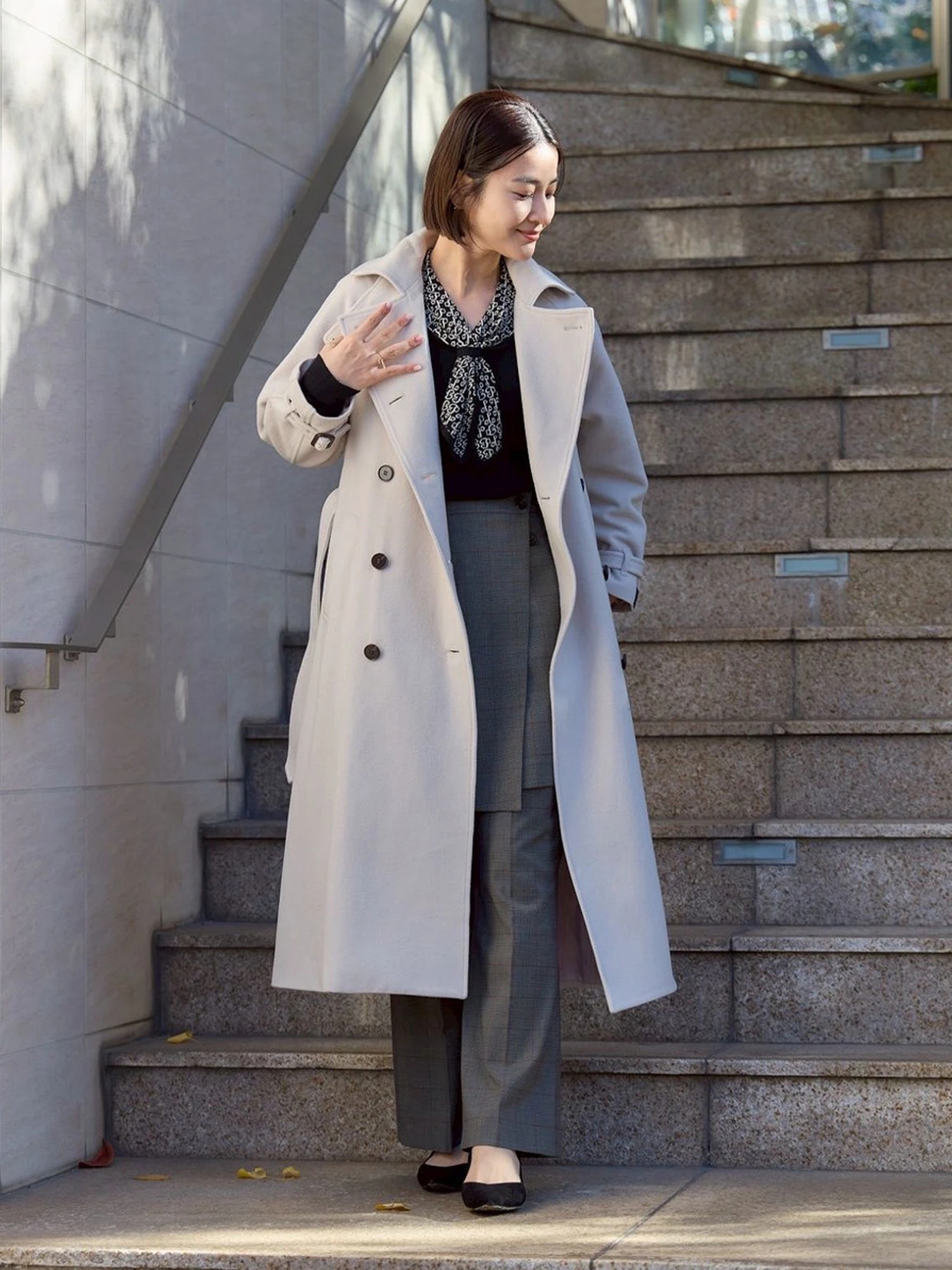 COCO DEAL ココディール ウールトレンチデザインコート COCODEAL