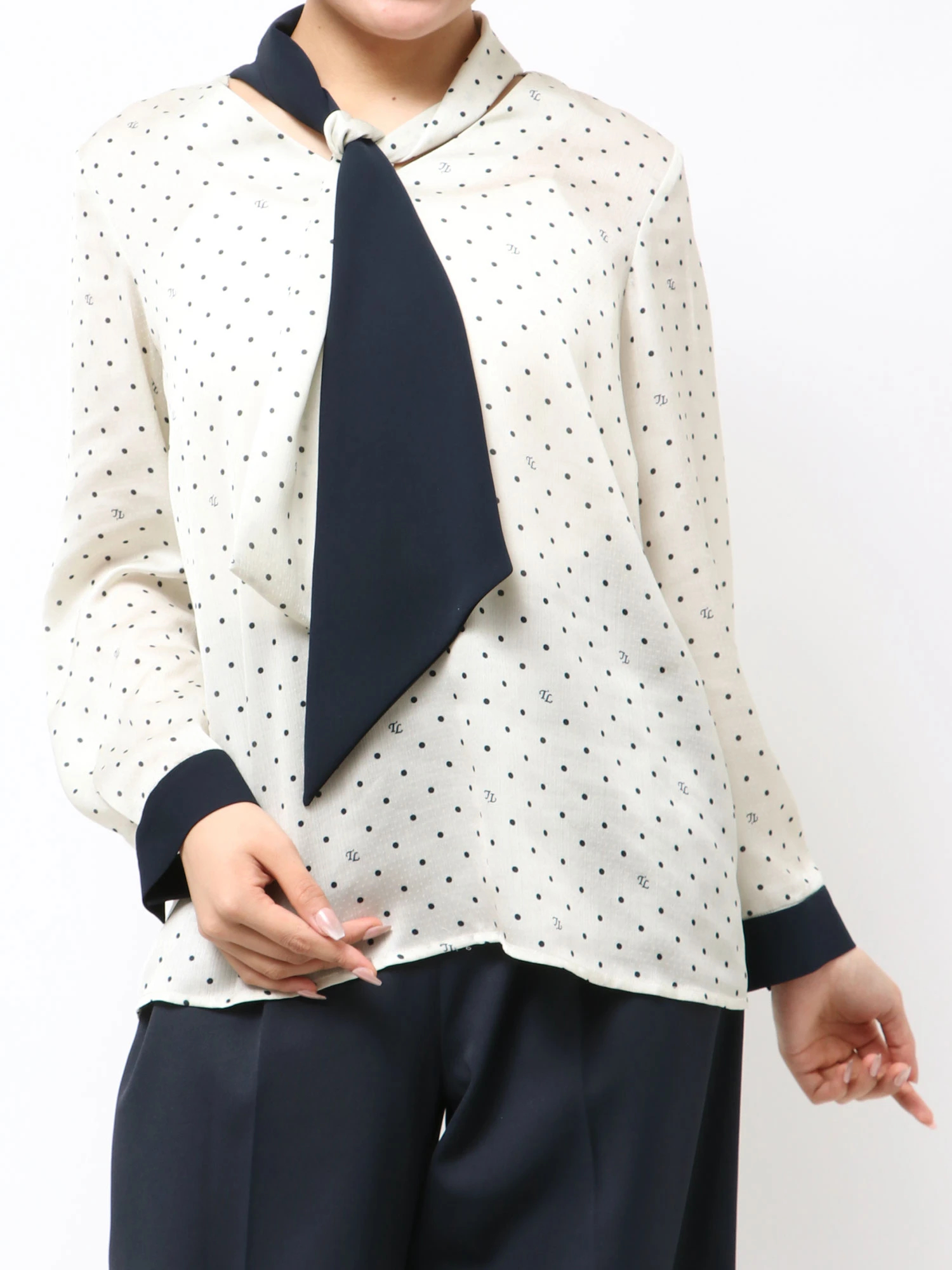 LAUTREAMONT ロートレアモン ボウタイブラウス シアーブライト 2WAY